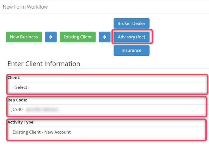4. New Business Form Workflow - Navigator Platform Documentation